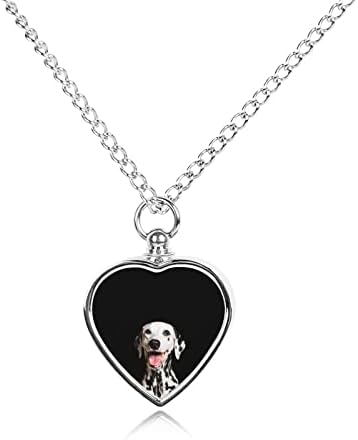 Sming Dalmatinski pas ljubimac urna Ogrlica personalizirani držač pepela srce privjesak uspomena spomen nakit po mjeri jedinstveni
