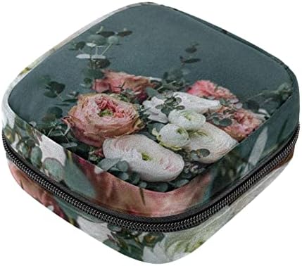 Torba za pohranu higijenskih uložaka Vintage torba navlaka za higijenske uloške mala kozmetička torba Vintage uzorak lišća cvijeta