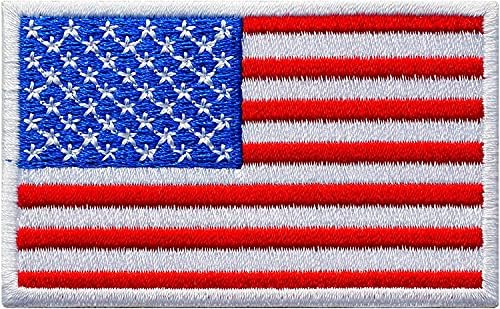 Grafički paket prašine 4, 3,2x2 inča, američka američka američka zastava izvezeno željezo na patch applique američka vojska vojna uniforma