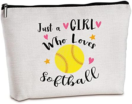 Softball pokloni putna kozmetička torba s patentnim zatvaračem za ženske ljubitelje softballa rođendanski softball igrač za umirovljenje