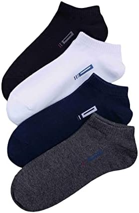 Muške osnovne čarape, 4 para, grafički uzorak, klasične kratke sportske čarape za trčanje do gležnja