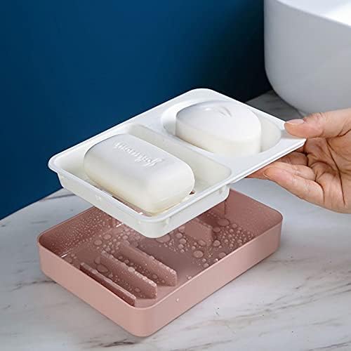 DHDM kupaonica 2 rešetka za odvod sapuna za sapun Obitelj Veliki dvoslojni sapun kutija kreativna spužva sapuna za kupaonicu