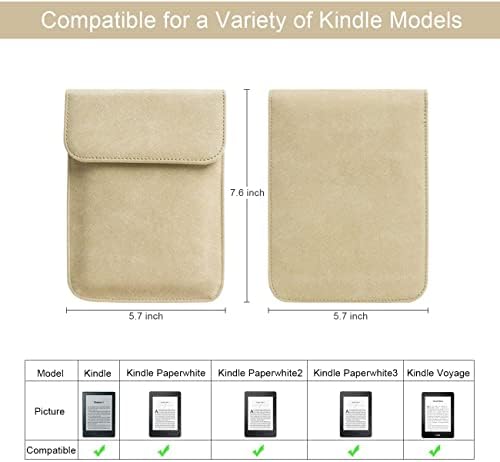 Za Kindle Paperwhite-6 inčni poklopac torbica s poklopcem vrećica zaslona zaslona zaslona olovka-khaki