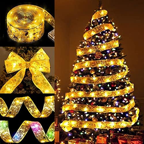 Svjetla za božićno drvce LED vrpca svjetlost 4m 40 -leđa satenska svjetiljka božićna svjetiljka za božićno drvce ukras Svjetlosna vrpca