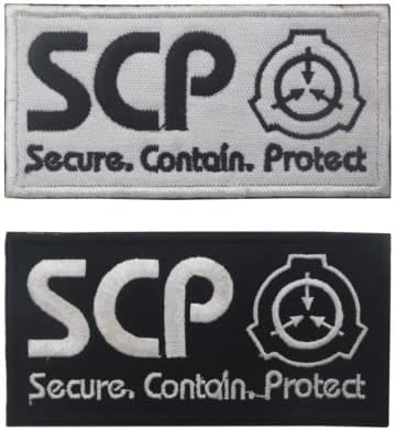 2PC SCP Foundation Classic Logo Posebni postupci zadržavanja Izvezeni zakrpe za veznu krpu zakrpa kuka i petlja vezeni zakrpa