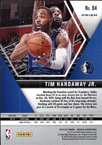 2019-20 Panini mozaik retroaktivna narančasta 84 Tim Hardaway Jr. Dallas Mavericks NBA košarkaška karta