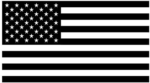 Generičke 2x crno -bijele naljepnice američke zastave u Sjedinjenim Državama 5x3 inča crna Ops naljepnica
