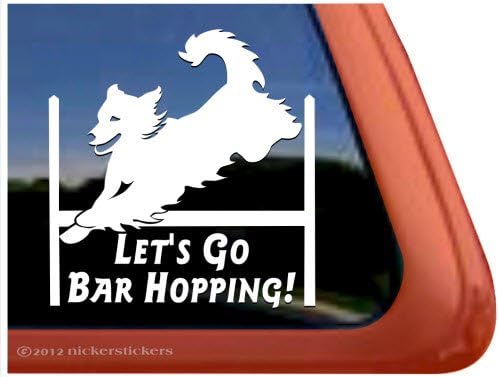 Idemo skočiti bar! ~ Agility Dog Agility Zlatni retriver vinil naljepnica naljepnice prozora