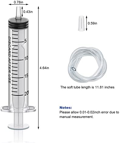 30 pakiranja plastičnih štrcaljki od 20 ml, sterilnih u pojedinačnom pakiranju, s čepom za vrh i mekom cijevi, instrumenti za mjerenje