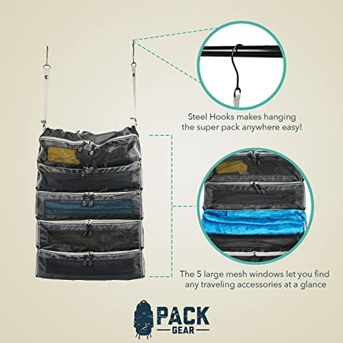 Spakirajte organizator kofera | Spakirajte više u svoju veliku prtljagu ili ručnu prtljagu / odmah raspakirajte s ovim kompresijskim