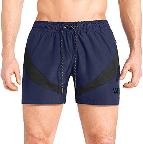Zenwill Mens 5 Lagana V-mrežama za trening teretane trkača s kratkim hlačama sa džepovima s zip