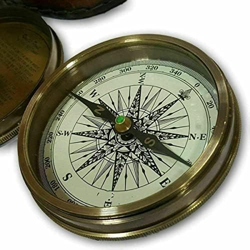 Compass Nautical 1885 kompas s kožnim kutijama mesinga vintage Stanley London Najbolji pješački avanturistički alat za preživljavanje