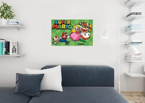 Pyramid America Super Mario Chase Boswer Peach Toad Nes Video Game Gaming Cool Wall Dekor Art Print Poster 36x24