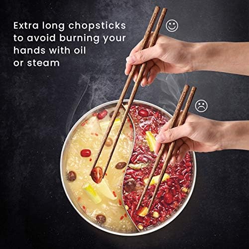 Izuzetno dugi štapići za kuhanje od drveta muso 16,5 drveni štapići za višekratnu upotrebu Venge-kuhinjski štapići u japanskom klasičnom