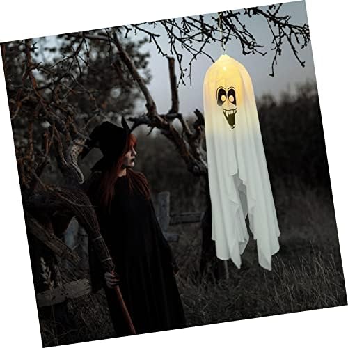Galpada 4PCS travnjak zastrašujući Slatki kostur za Halloween za dvorište Windsock lubanje duhovi Ghosts Dekoracije vrt sa svjetlosnim