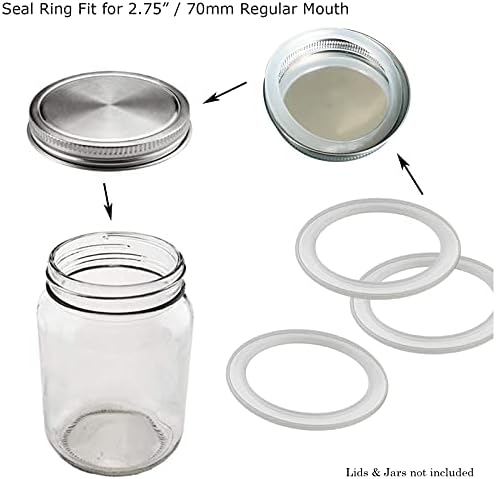 12 pakiranja gumenih brtvi za staklene posude, zamjenjivi brtveni prsten sa silikonskom brtvom, silikonske brtve za običnu staklenku