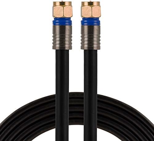 GE RG6 koaksijalni kabel, konektori od 100 ft. F-tipa, četverostruki oklopljeni koaksijalni kabel, digitalni 3 GHz, na zidu, idealan