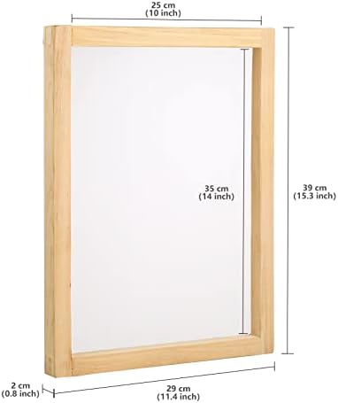 AoIBRLOY 4 Komadi drvena svilena zaslona Okviri za ispis 10 x 14 inča sa 160 bijela mreža za ispis na ekranu