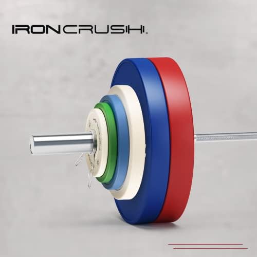 Iron Crush frakcijske ploče za olimpijske utege, trening snage i crossFit odbojke - od 1,25 lb do 10 lb utega, guma obložena za olimpijske