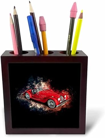 3-inčni je klasični crveni britanski sportski automobil s karakterističnom završnom obradom. - Držači za olovke za pločice