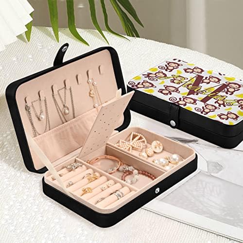 Majmunske banane Personalizirana kutija za nakit za djevojčice za djevojčice prijenosna futrola za prilagođeni nakit s držačem ogrlice
