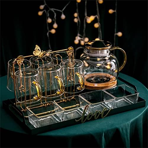 Čajnici nordijski stakleni čajnik za cvijeće Postavite toplinu otporno na svijeće popodnevni čaj cvijet čaj od voća čajnik biljni čaj