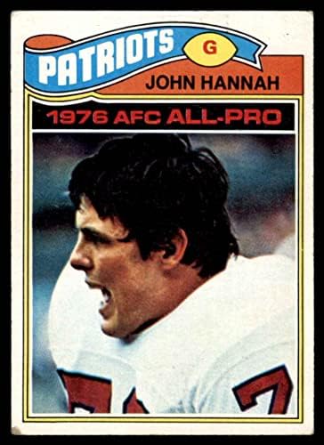 1977. Topps 460 John Hannah New England Patriots Dobri Patriots Alabama