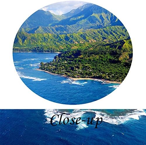 Kreative Arts - Prekrasan pogled iz zraka na spektakularnu na pali obalu kauai platna otisci zidna umjetnost 4 komadi plavo nebo havajski