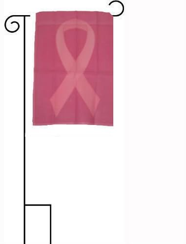 Novo mogu se koristiti u zatvorenom ili na otvorenom.12x18 Rak dojke ružičasta vrpca rukava s vrtnim stalkom 12'x18 '' 'Zastava. Autentični