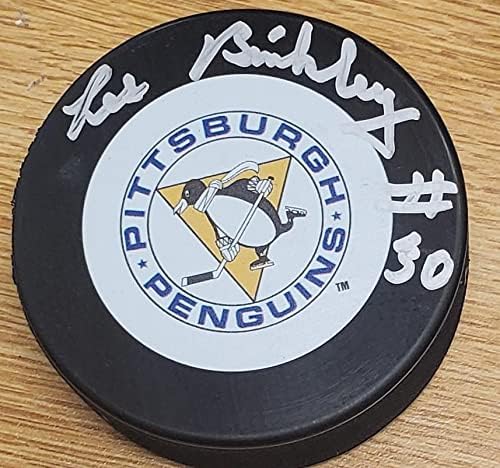 Hokejaški pak Pittsburgh Penguins s autogramom les Binklee-NHL Pakovi s autogramima
