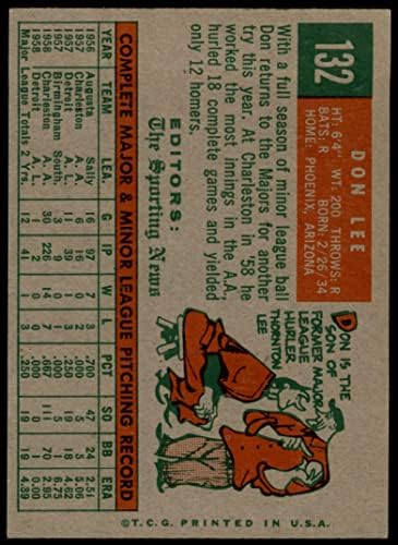 1959. Topps 132 Don Lee Detroit Tigers Ex Tigrovi