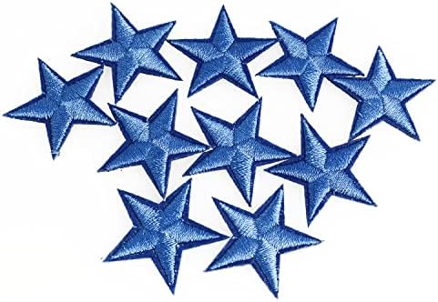 Zvjezdana patch yyangz 10pcs 27 mm željezo u obliku zvjezdica na flasterima za odjeću majice, željezo na ili šivati ​​na vezenom aplikatu