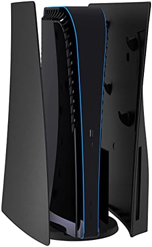 Crne PS5 ploče s pločama s pokrovnim pločama crna zamjenska školjka za diskov playStation 5 pomoću Q -View - Zamjena kvalitete Matte