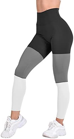 RRHSS ženski visoki struk joga gamaša kontrola trbuha kontrola aktivne odjeće patchwork u boji blok sportovi trčanje hlača za vježbanje