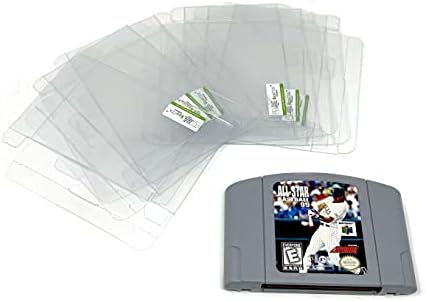 Ecotek zaštitnici 25 Pack Clear Protector Sluša kompatibilan s Nintendo N64 Games Caredge Caredge Box Box Video Game Display