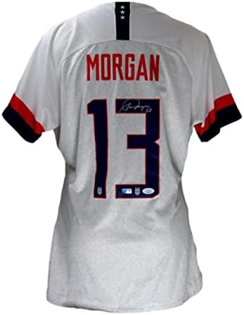 Alex Morgan Autografirani bijeli nogometni dres Veličina L U.S. Ženski nogomet JSA - Autografirani nogometni dresovi