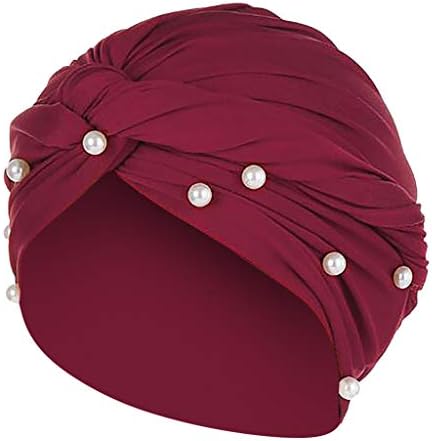 & Pokrivala za glavu Beanie kapa za žene biserna kapa muslimanski turban s perlicama s volanima bejzbolske kape kapa za stol