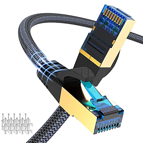 Kabel Ciwoda Mačka 8 Ethernet 100 metara, vanjski, unutarnji kabel Cat 8 od najlona оплеткой, сверхпрочный 26AWG 40 Gbit/s, 2000 Mhz,