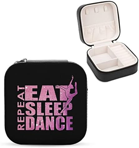 Jedite ples za spavanje Ponovite kutije za nakit PU Kožni prijenosni zaslon držač kutije za pohranu mini slučaj za žene poklon