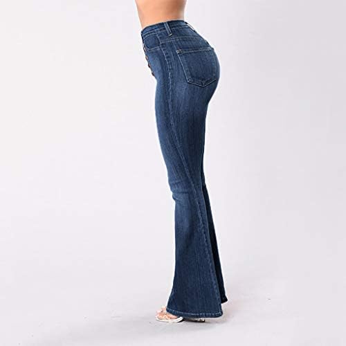 Flare hlače za žene Jean visoki struk Stretch Bootcut Jeggings casual udobne hlače Žene solidne boje Flare Palazzo hlače