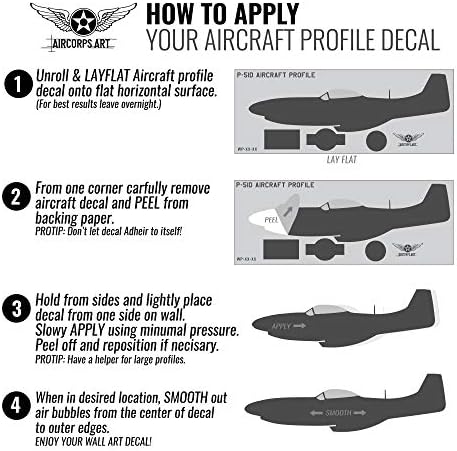 AirCorps Art P-47D Thunderbolt Lethal Liz II Avion Profil Profil Wall Art Decal | Poklon za dječake i pilote | WWII zrakoplovni vrtić