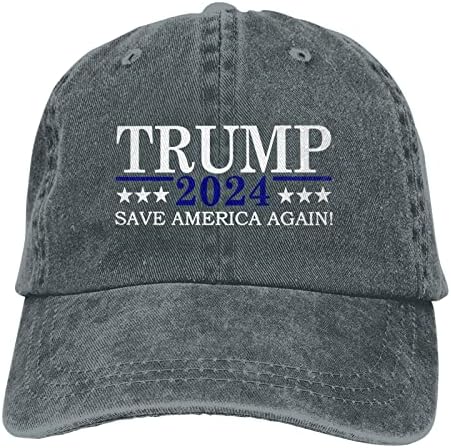 Nuttag Trump 2024 Save America bejzbol kapu za pranje podesivih kamiona šešir za žene golf šeširi