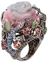 Nježni dijamantni prsten ženski prstenovi Veličina 7 luksuzni ružičasti dijamantni prsten pretjerani Nakit Set Vintage prstenova