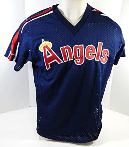 1983-90 Kalifornijski anđeli prazna igra izdana Blue Jersey Batting Practing XL 881 - Igra korištena MLB dresova