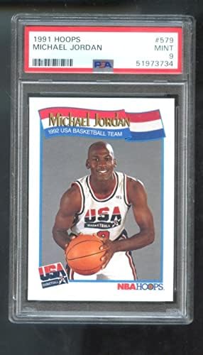 1991-92 Hoops 579 Michael Jordan PSA 9 s ocjenom Olimpijski snova Olimpijski team iz snova 1992. - Nepotpisane košarkaške karte