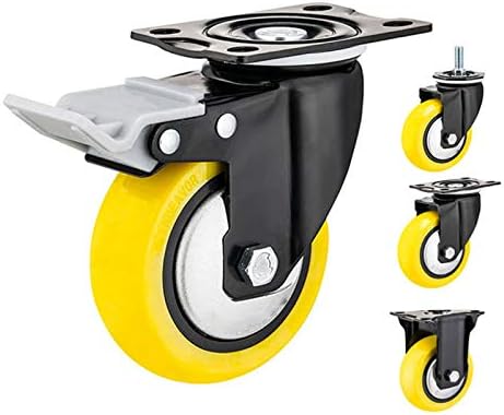 WONOOS 4PCS Okretni kotači s industrijskim kotačima - teška oprema - industrijska oprema, uređaji i kotačići, C, 5 inča