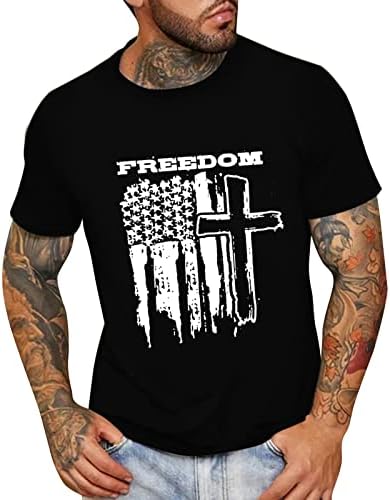 XXBR Dan neovisnosti Ponovno oživljavanje američke zastave za muškarce kratke rukave retro casual majica 4. srpnja košulje 2022