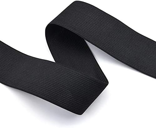 + Velika širina 45/50/55/60 mm ravna elastična traka za šivanje odjeće 5,5 / 6 cm široka Najlonska traka za šivanje odjeće-crni nikal-86522