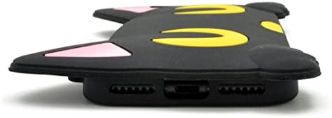 Plata za iPhone 7 / iPhone 8 Case Cat Peek Cat Silikonski guma Mekani fleksibilni kućište stražnji poklopac [Black]