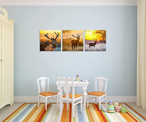 Sretna jelena platna slike životinjske zidne umjetničke slike za ukrase za dnevnu sobu